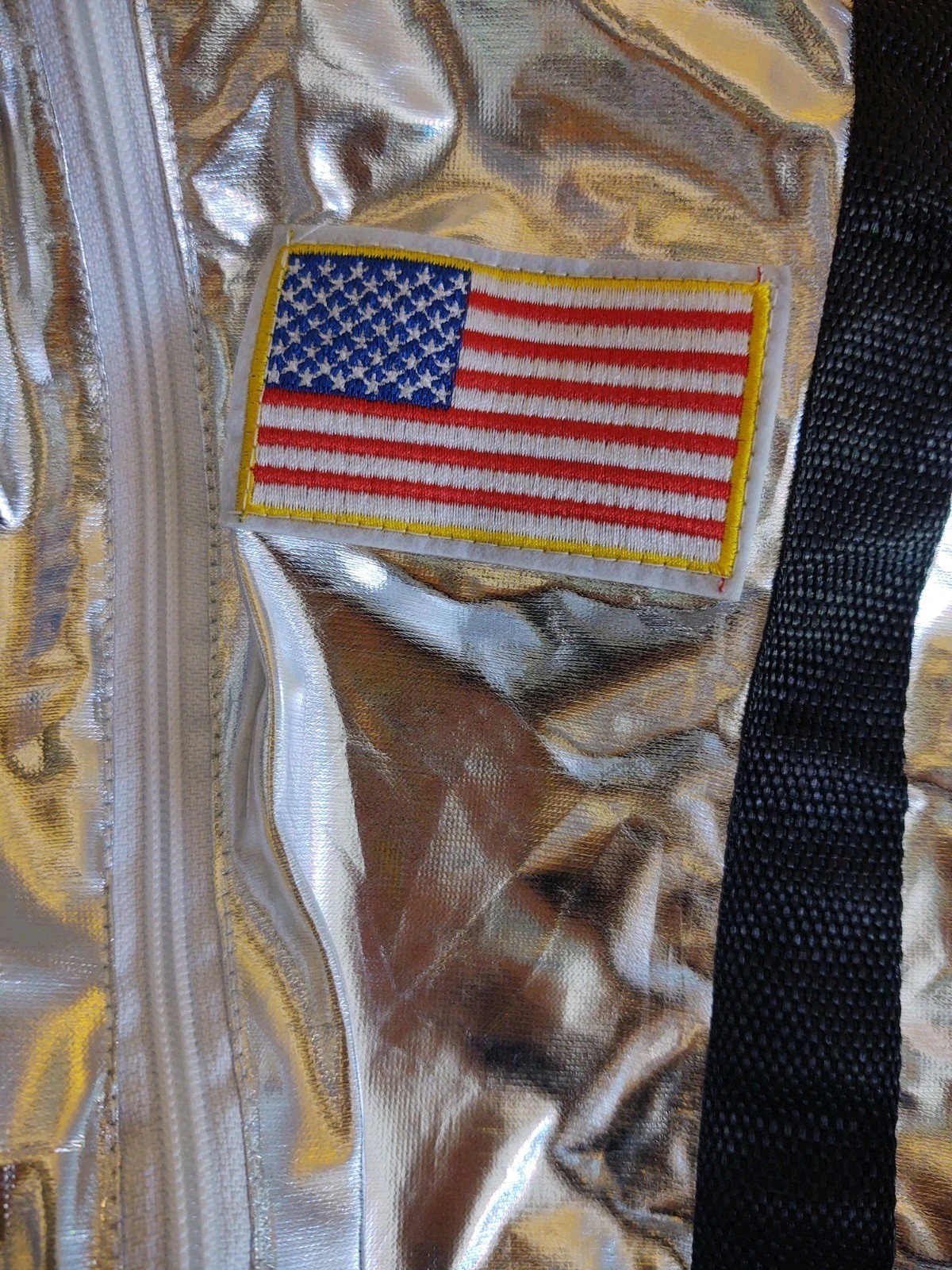 Silver Astronaut NASA Costume Adult NASA Spaceman Uniform Space Suit Cosplay XXL