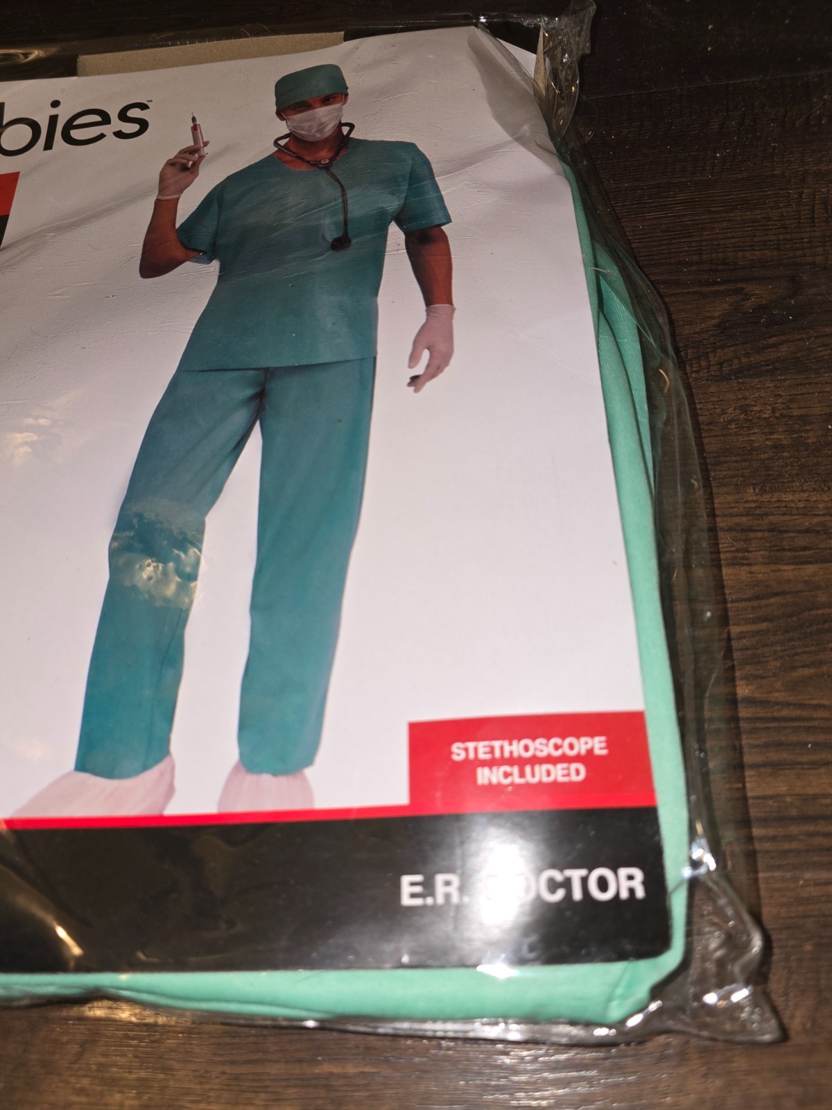 E.R. Surgeon Male Doctor Nurse Scrubs Green Adult OSFM Costume Mens Womens