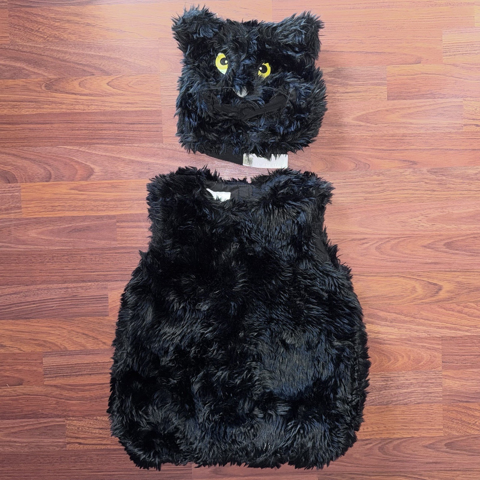 Pottery Barn Kids Black Kitty Cat Halloween Costume Size 4-6 Years Fluffy