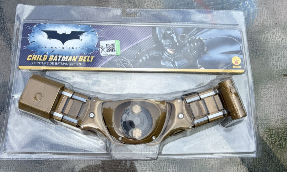 Batman Utility Belt Dark Knight Rises Costume Accessory Gold Plastic Ages 14+