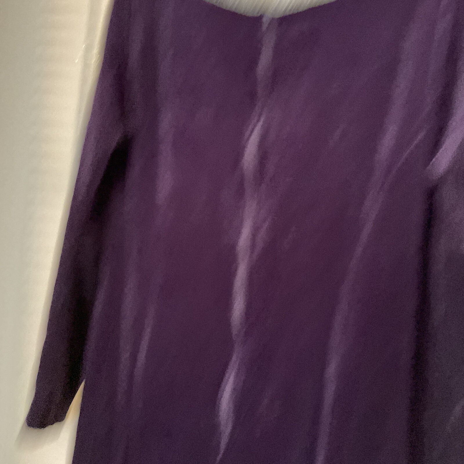 Costume Long Dress Women Velvet Purple Cotton Blend Sz S/ M Made In USA