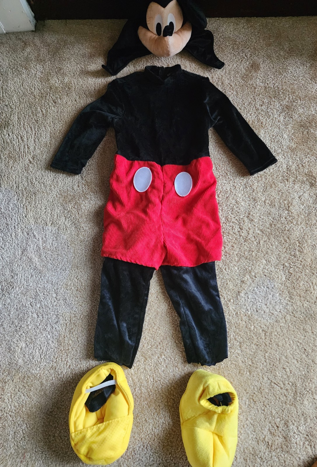 Disney Mickey Mouse Halloween Costume Toddler Size 3-4T Great Condition
