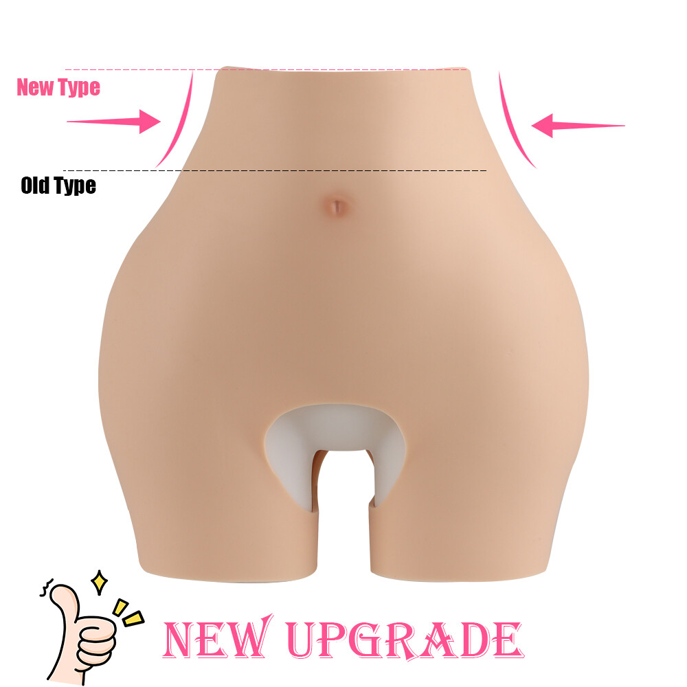 Silicone Buttock Pants Open Crotch Panty Hip Up Underwear Crotch Thickness 3CM