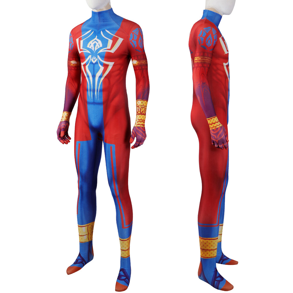 Across The Spider-Verse Spiderman India Pavitr Prabhakar Cosplay Costume Outfit