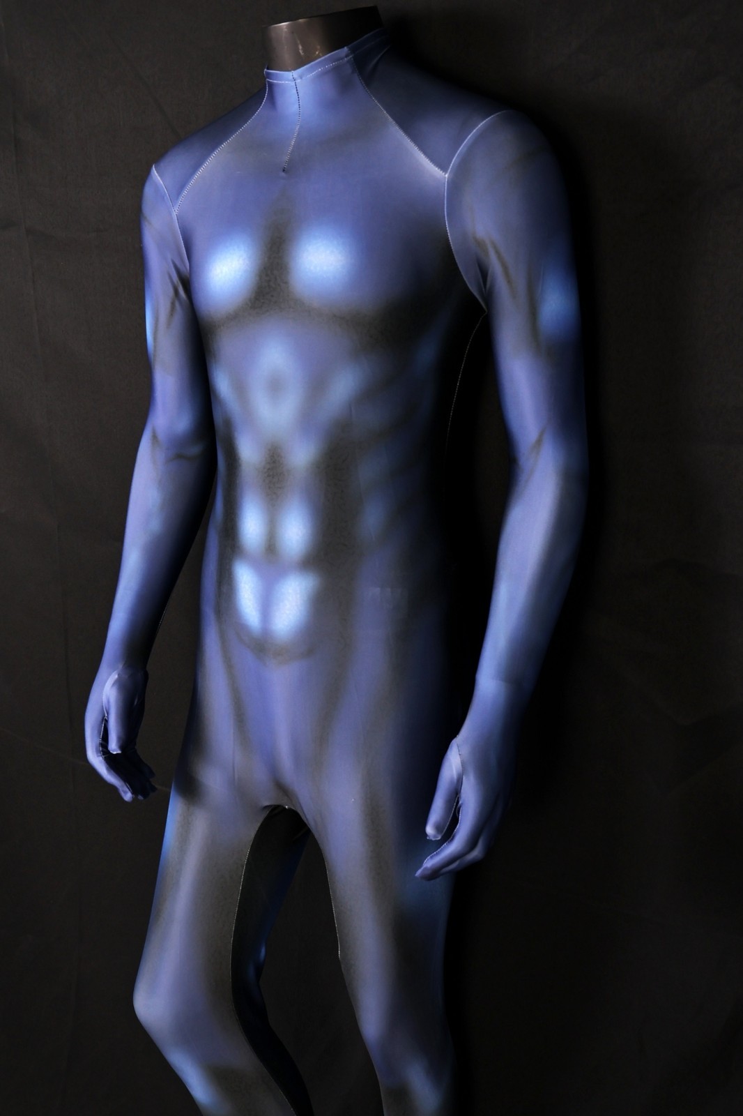 Commissioned Custom Made Bodysuit Blue Superhero Suit