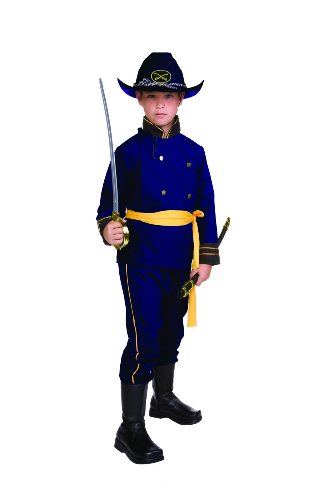 UNION OFFICER CHILD COSTUME CIVIL WAR SOLDIER KIDS BOY UNIFORM BLUE GENERAL ARMY