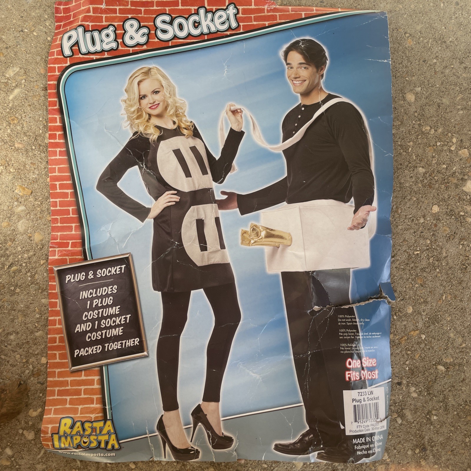 Rasta Imposta Plug And Socket Halloween Costume For Couples One Size Fits Most