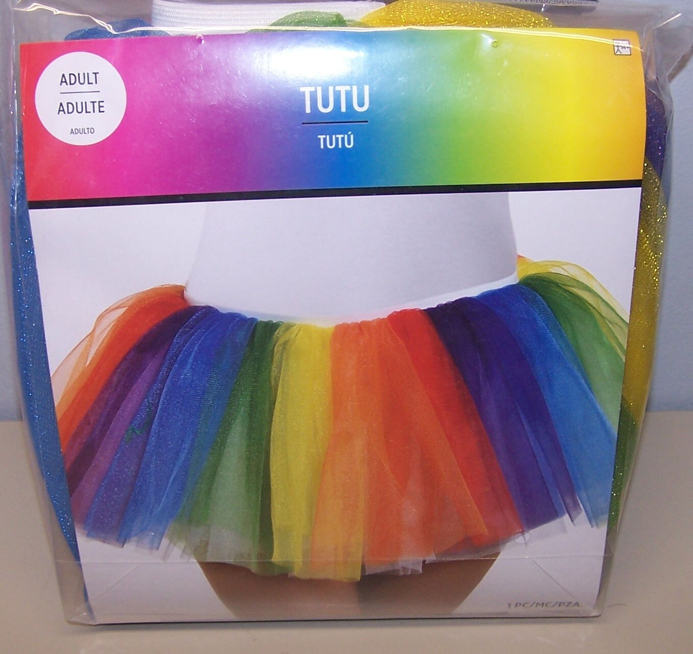 Rainbow Tutu Adult Size by Amscan Inc – Costume Style Tutu.
