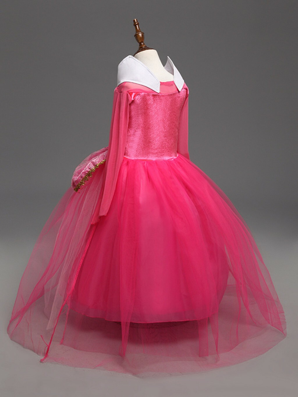 Sleeping Beauty Princess Aurora Costume Party Dress For Girls Pink And Blue Set